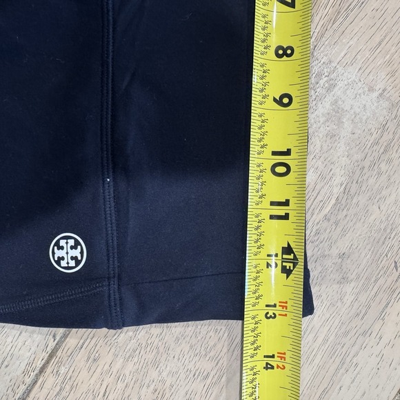 Tory Burch Sport Weightless Chevron Leggings Black Womens Size M Key Pocket - Picture 7 of 8